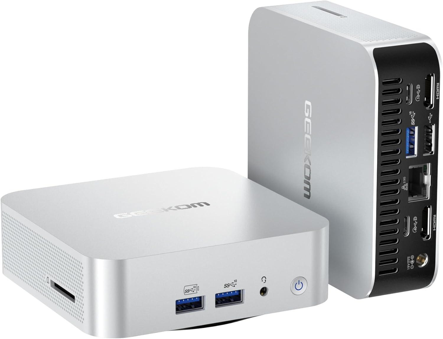 GEEKOM A7 Mini-PC met AMD Ryzen 5 7535HS processor, 16GB RAM, 512GB opslag en Windows 11 Pro