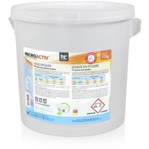Höfer-Chemie Waschmittel Microaktiv, Vollwaschmittel, Pulver, Eimer, 10 kg, Waschladungen 100