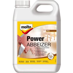 Molto Abbeizer Power, 5087689, Gel, für Holz und Metall, farblos, für ca. 5-7,5 m², 2,5 Liter