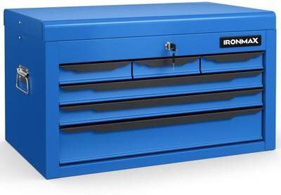 Costway 24 Inch Tool Chest Case with 6 Drawers and Top Storage for Garage Repair Shop & Warehouse-Blue