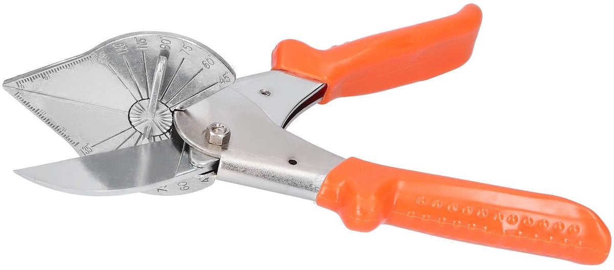 Dailygoods Hoekschaar Verstelbaar 45°-135° met Vervangbaar SK5 Mes in Oranje