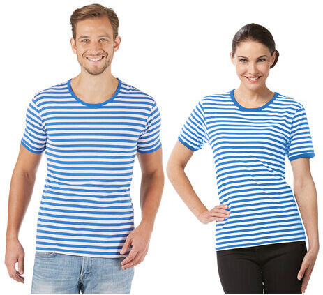 Kurzärmeliges Ringelshirt "Blue Stripes" unisex
