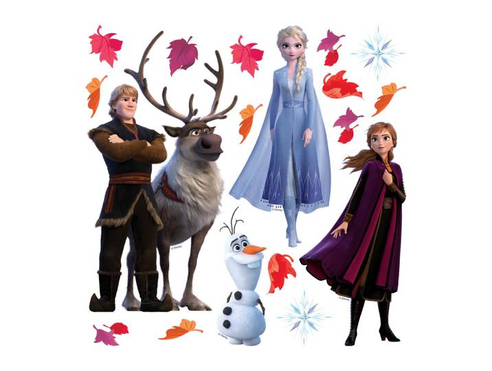 Ag Art - Mini Stickers Disney - La Reine Des Neiges 2 - Modèle Feuilles D'Automne - 30 Cm X 30 Cm
