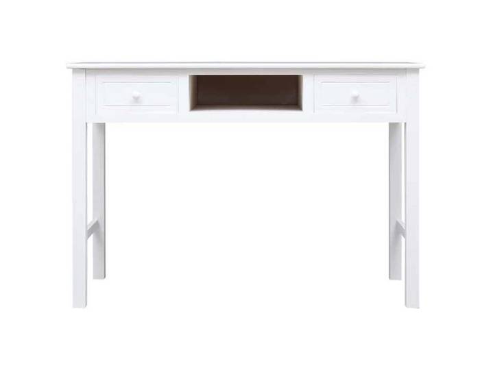 Magnifique Blanc Table de travail - Bureau Blanc 110X45X76 cm Bois - Cadre durable &&15240