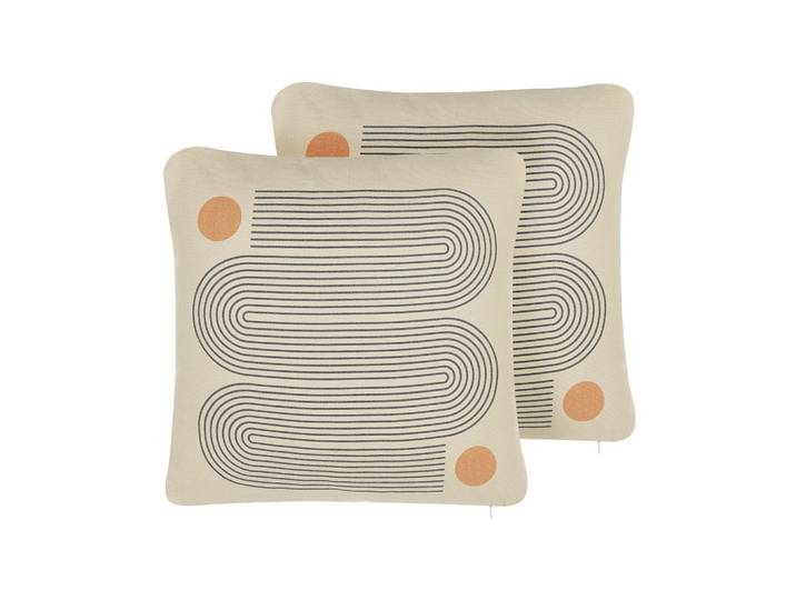 DEKOKISSEN 2er-Set Beige 45/45 cm Calibrachoa