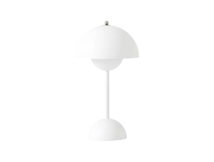 &tradition - Lampe sans fil rechargeable FlowerPot - Blanc - Polycarbonate - Designer Verner Panton