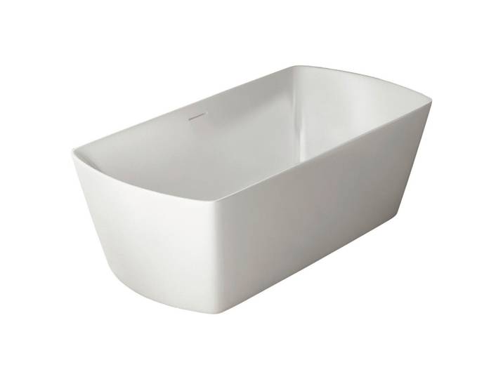 Badewanne, Weiß, Kunststoff, 85x61.5x180 cm, verstärkte Außenwände, komfortable Liegeposition, Badezimmer, Baden & Duschen, Badewannen