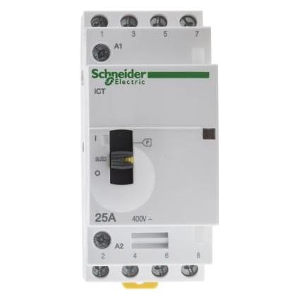 Schneider Electric Acti9 iCT Contactor 25A 4NO 220/240Vac (A9C21834)