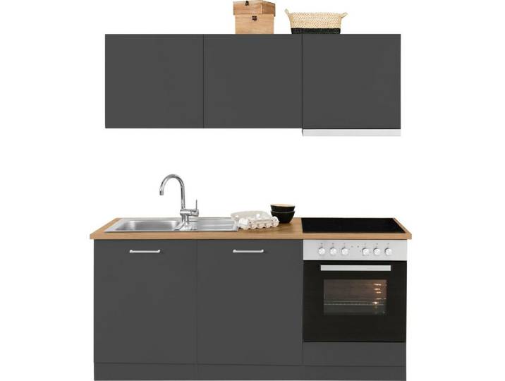 KOCHSTATION Küchenzeile KS-Kehl, mit E-Geräten, Breite 180 cm
