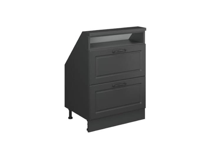 Vicco Dachschrägenschrank Rion, Anthrazit Landhaus/Anthrazit mit 2 Schubladen