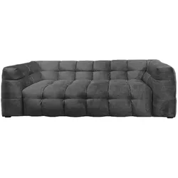 KAWOLA Sofa ROSARIO 3-Sitzer Velvet anthrazit