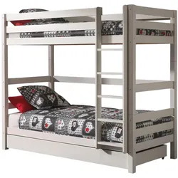 ETAGENBETT Karolina 210x161x105 aus Massivholz in Weiß