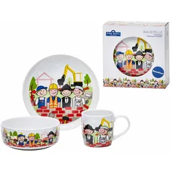 Van Well Kindergeschirr Set 3-teilig Baustelle