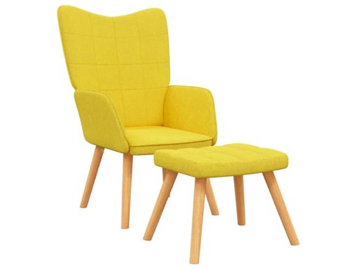 vidaXL Relaxsessel mit Hocker Senfgelb Stoff