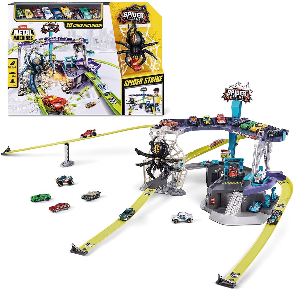Metal Machines Pista para coches de juguete Spider Strike con .