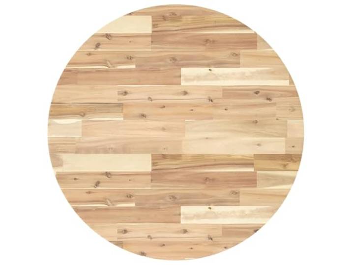 KLGBNCVE Tischplatte Rund Ø80x4 cm Massivholz Akazie Unbehandelt, Pflegeleicht, Vielseitig für Esszimmer, Küche, Balkon
