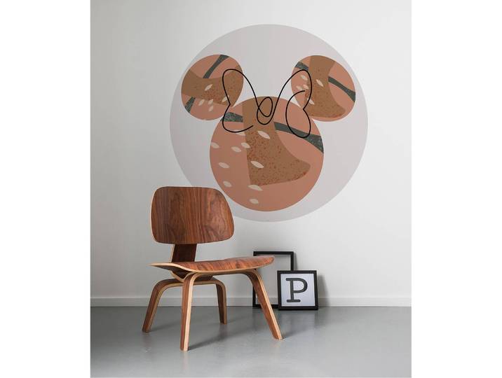 Vlies Fototapete Minnie Terra 128 x 128cm Braun