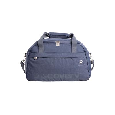 Umhängetasche DISCOVERY "Commuter", Damen, Gr. B/H/T: 40cm x 25cm x 19,5cm, blau (grau), Taschen Umhängetasche, mit integrierter RFID-Reißverschlusstasche