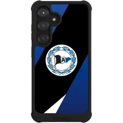 Nivocase Hülle für Samsung Galaxy S25 Stossfeste Handyhülle NIVOmax Case Schwarz Arminia Bielefeld DSC (Samsung Galaxy S25), Smartphone Hülle, Schwarz