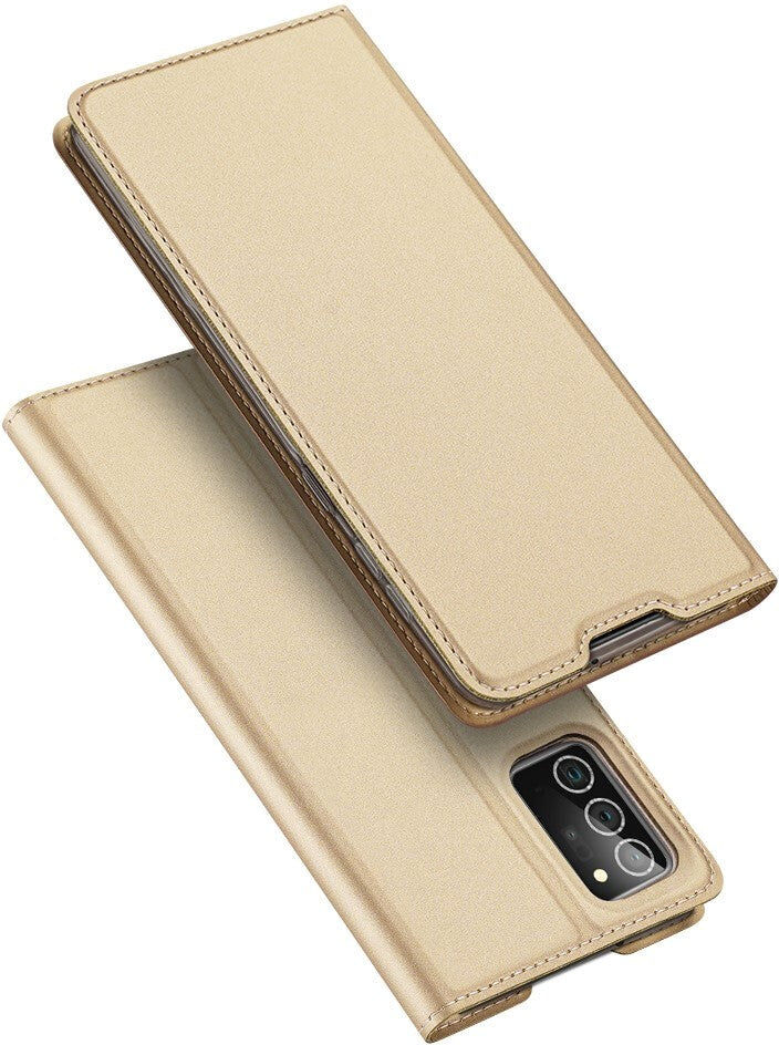 Samsung Galaxy Note 20 DUX DUCIS Skin Pro Series Læder Cover m. Kortholder - Guld
