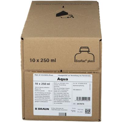 Aqua AD injectabilia Ecoflac Plus Infusionslsg. 10x250 ml Infusionslösung
