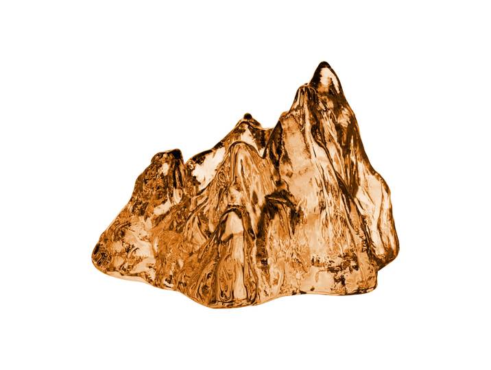 Kosta Boda Photophore The Rock 91 mm Ambre