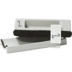 DYNAVOX 203920 - Samt-Reinigungspuk & Nylonbürste, weiß
