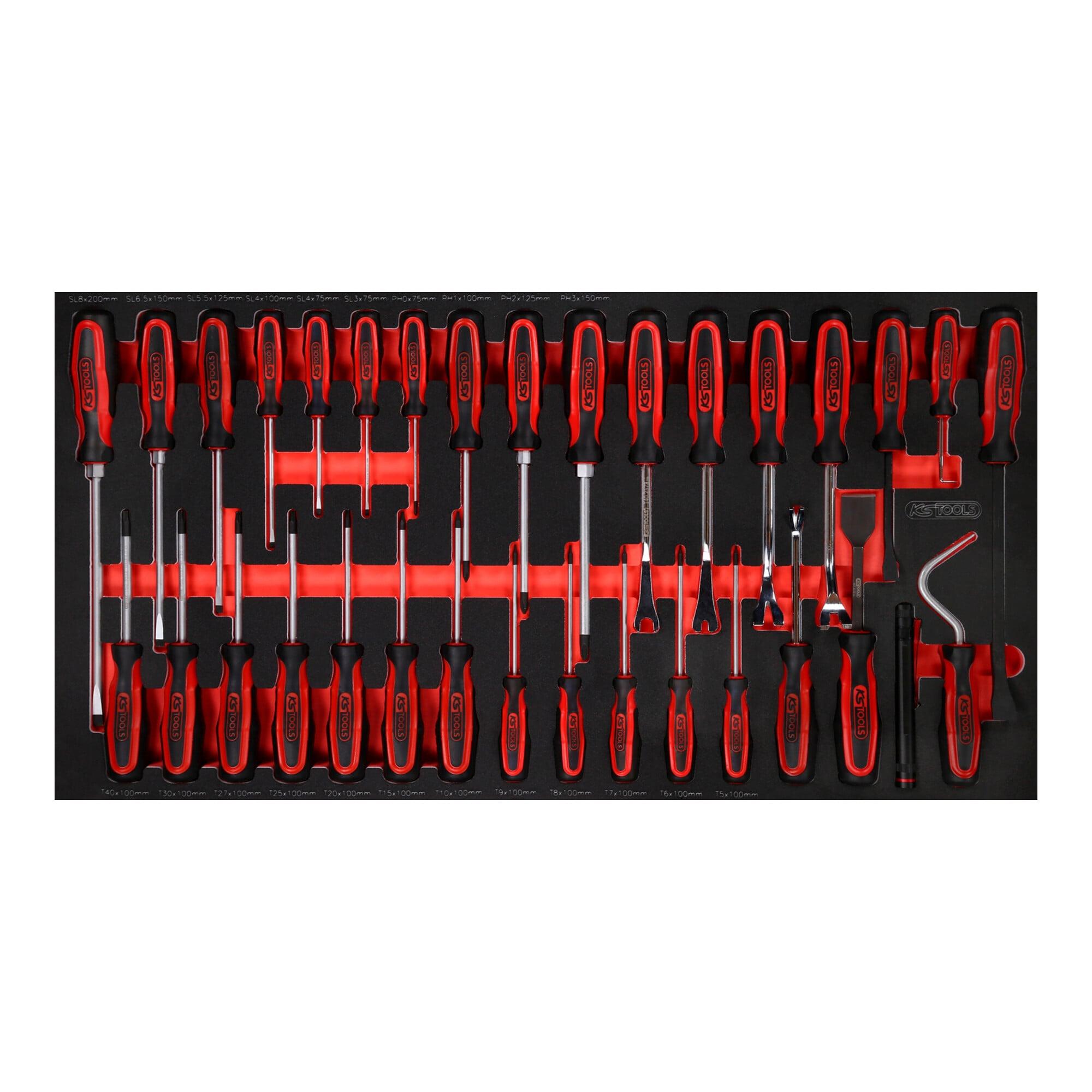 KS Tools Schraubendreher-Satz in Schaumstoffeinlage, 33-tlg (813.0033)