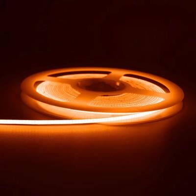 Inspired Finds SlimGlow 3 Mm Ultra Thin COB LED Strip Light (12V High Density) 5m 12v 2pin Wire orange