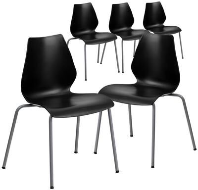 5 Pack HERCULES Series 770 lb. Capacity Stack Chair with Lumbar Support