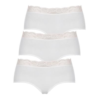 Hüftslip NINA VON C. "3er Pack Damen Hüftslip Slipboutique", Damen, Gr. 40, weiß, Obermaterial: 93% Baumwolle CO. 7% Elasthan EL., Unterhosen