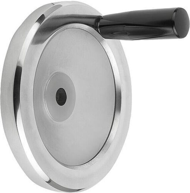 KIPP Volant à disque D1=160 D2=16H7 Aluminium Poignée Duroplast (K0161.4160X16)