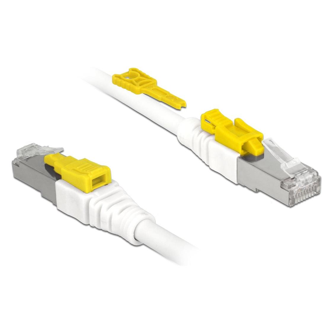 Delock Patchkabel: S/STP, 2m, weiss (CAT6a, 2 m) (85332)