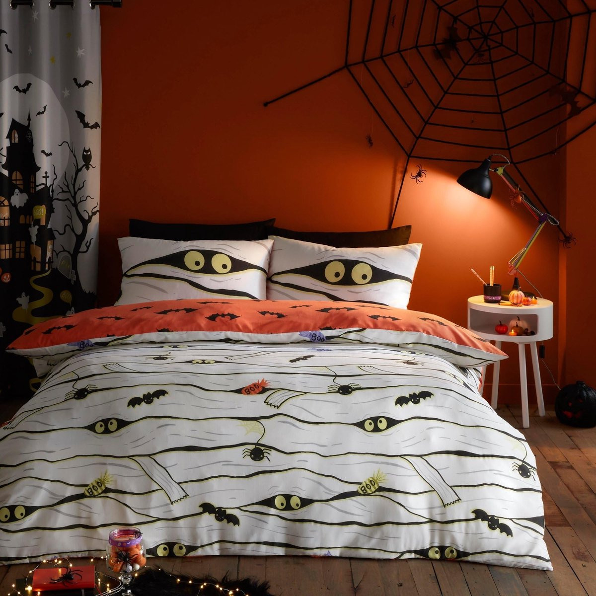 Omgoods Glow in the Dark Mummy Dekbedovertrek Set voor kinderen