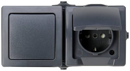 Kopp 138615002 Feuchtraum-Schalterprogramm Nautic Anthrazit 1 St.