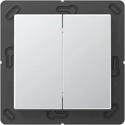 Jung BLEA595AL Bluetooth® Low Energy Funk-Wandsender, 4-kanalig, Thermoplast lackiert, Serie A, aluminium BLE A 595 AL