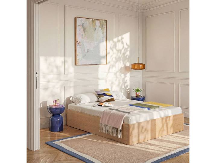 HABITAT - Lit coffre 140 x 200 cm en chêne - Naturel - Design by Hélèna Pille - Orson