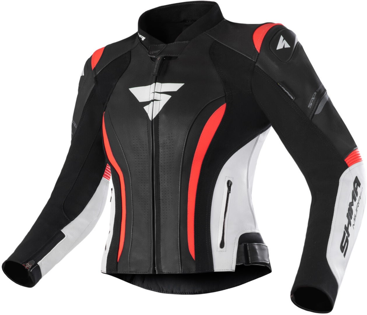 SHIMA Miura 2.0 Damen Motorrad Lederjacke MIURA-2.0-JKT-RED-FLUO-38
