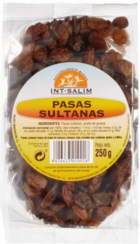 INT-SALIM Dried Fruit Raisins Sultanas 250 gr