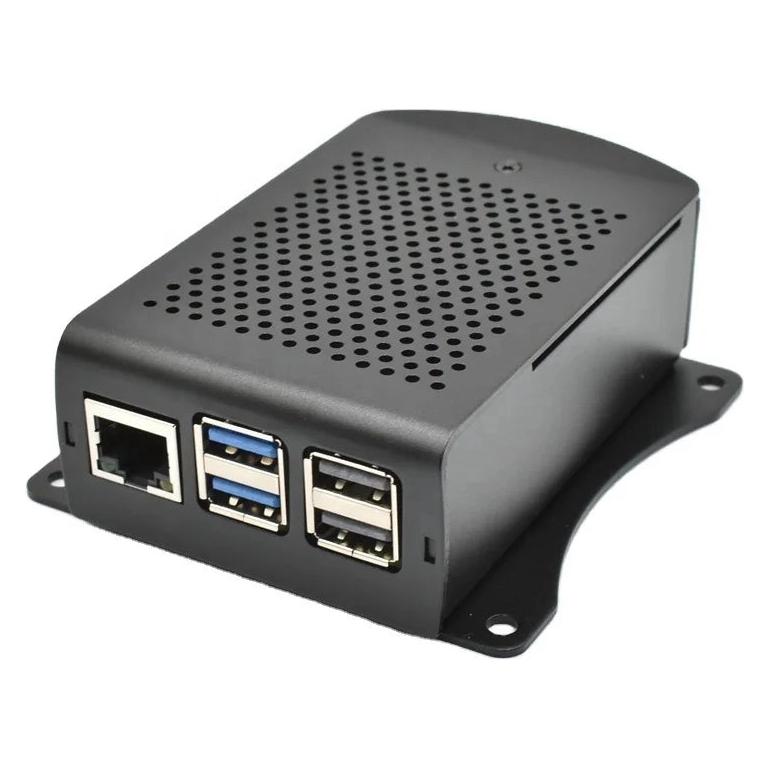 HutoPi Aluminum case with mounting bracket for Raspberry Pi 5 (LT-RPI5AVECF)