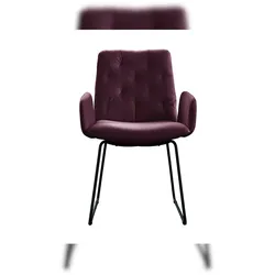 KAWOLA Stuhl CHARME Esszimmersessel Velvet purple