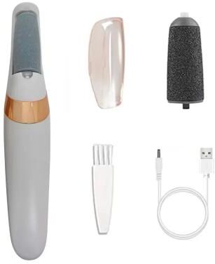 Inspire Select Electric Callus Remover For Feet Rechargeable Foot File Kit W 10 Replacement Roller Heads set 1