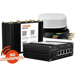 SELFSAT MWR 5550 eSIM 5G Cat 19 WLAN Router bis 3,3 Gbps inkl. SATCO 5G Antenne weiß