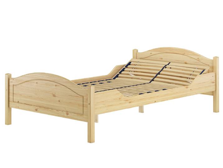 Breites Einzelbett 120 x 200 cm Kiefer Massivholz Landhausstil