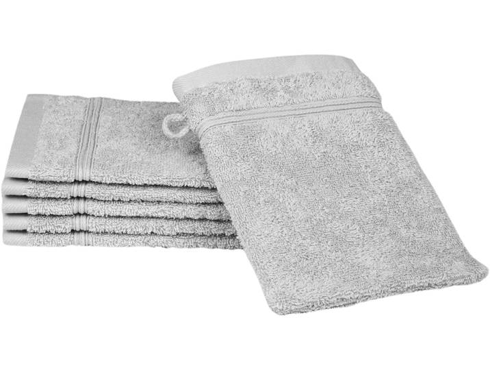 Waschhandschuh ROSS Rubin , grau (granit), B:16cm L:22cm, Baumwolle, Waschlappen, Waschhandschuh, 100% Baumwolle