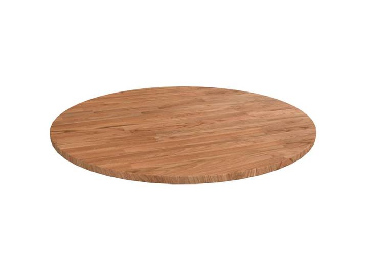vidaXL Tischplatte Runde Hellbraun Ø60/1,5 Cm Behandeltes Eichenholz, Holz, 60x1.5x60 cm, Esszimmer, Esstische, Tischsysteme