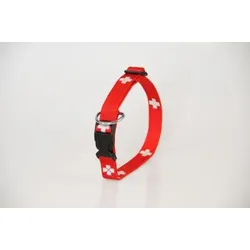 Hundehalsband SWISS | XL | Schweizer Kreuz | Zugentlastung | 20 mm Breite | 41 cm bis 70 cm Umfang
