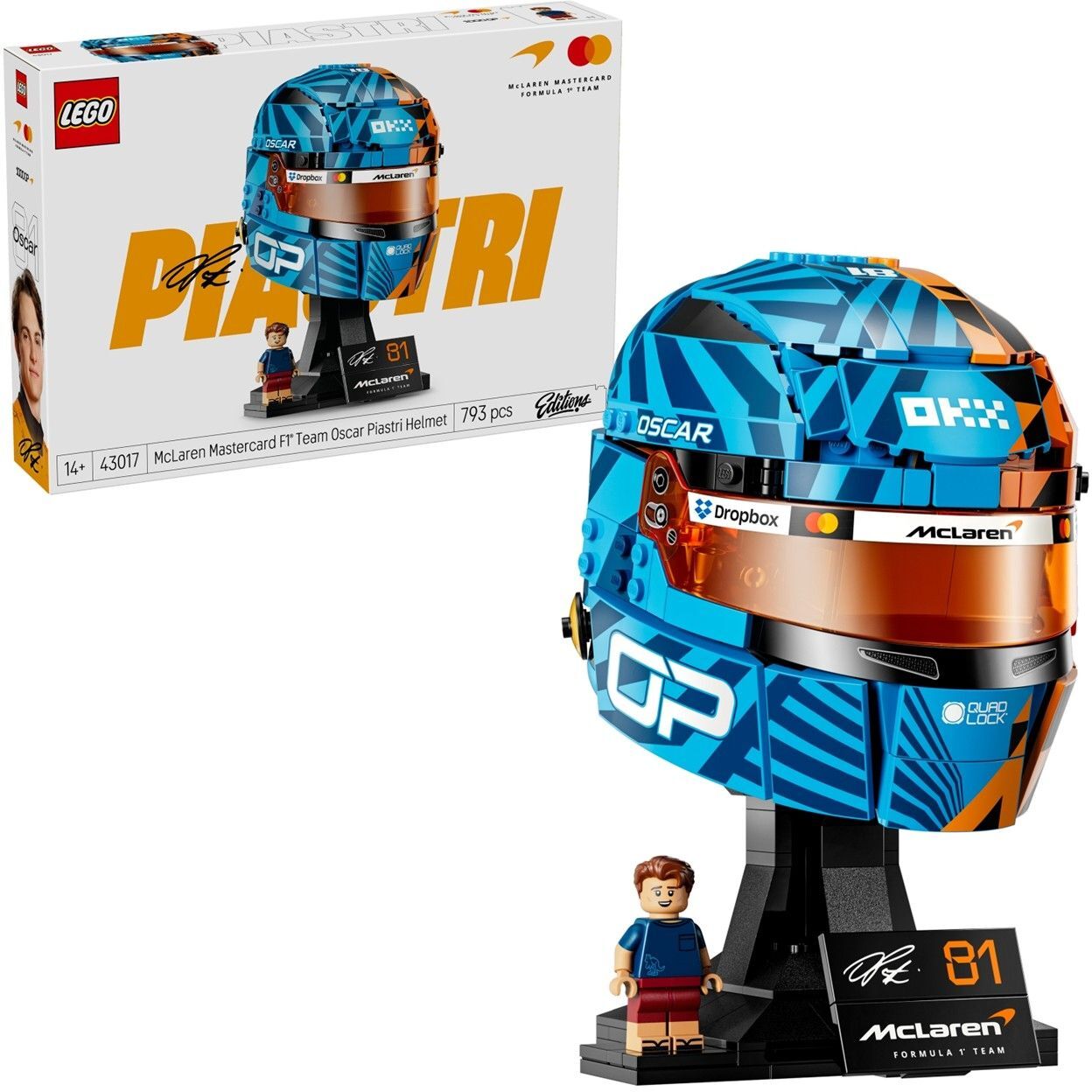 Lego Editions: McLaren Mastercard F1 Team Oscar Piastri Helmet (43017)