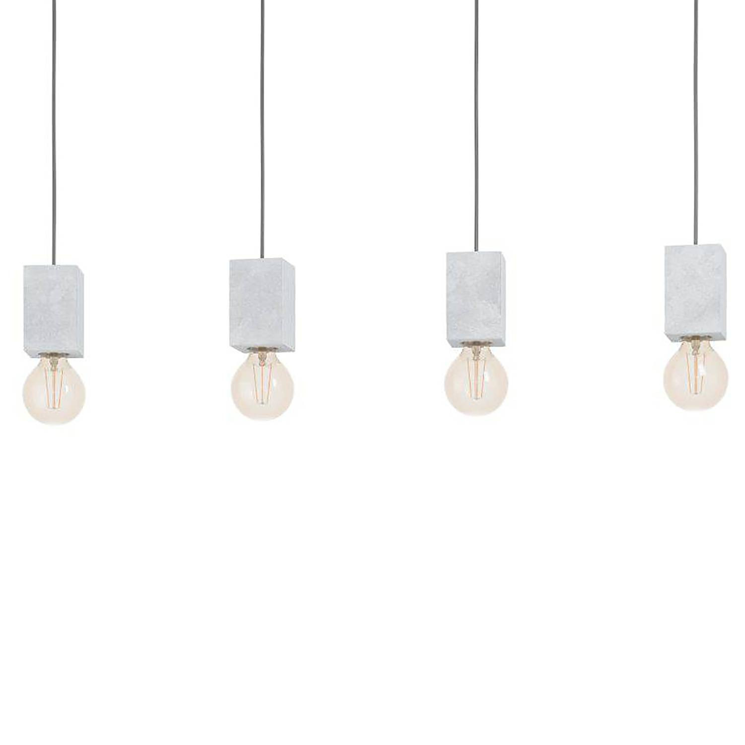 home24 Hanglamp II grijs van metaal en beton, E27