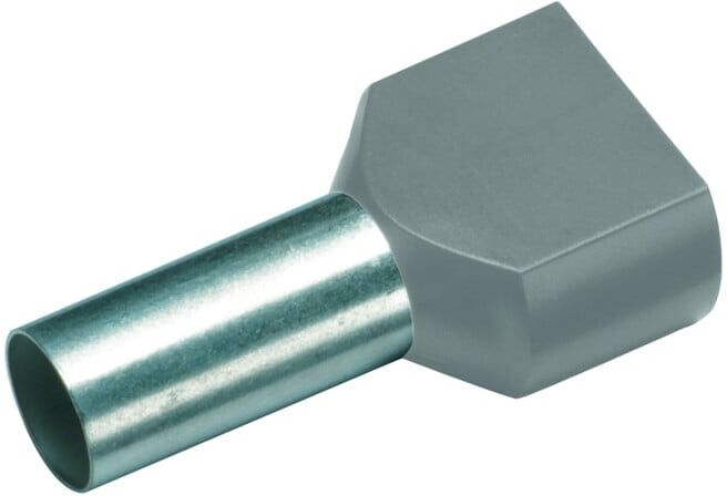CIMCO Manchon isolé à double fil 2x0,75 mm² 10 mm gris (187704)